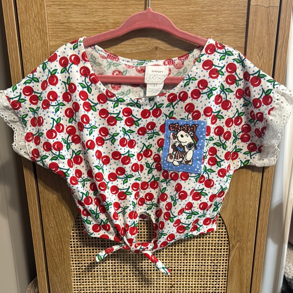 Vintage Snoopy Cherry Top